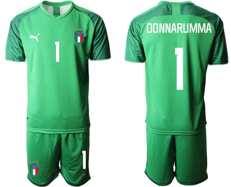 Men 2022 World Cup National Team Italy green goalkeeper #1 Soccer Jersey